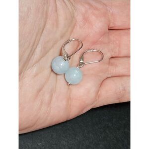 **Sale** D'Joy natural aquamarine sterling silver earrings